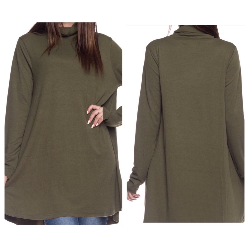 Olive Turtleneck Tunic/Dress